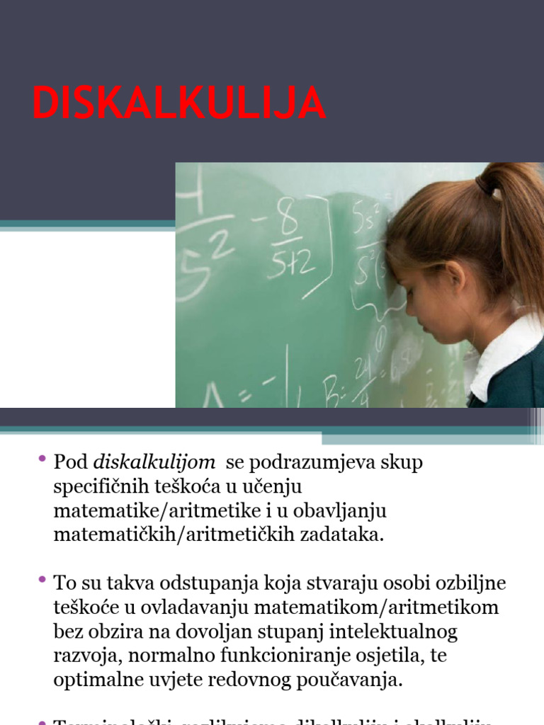 Diskalkulija | PDF