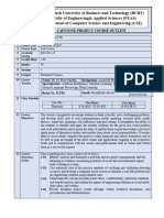 CSE 498 Capstone Project OBE Based Course Outline For Fall 2021