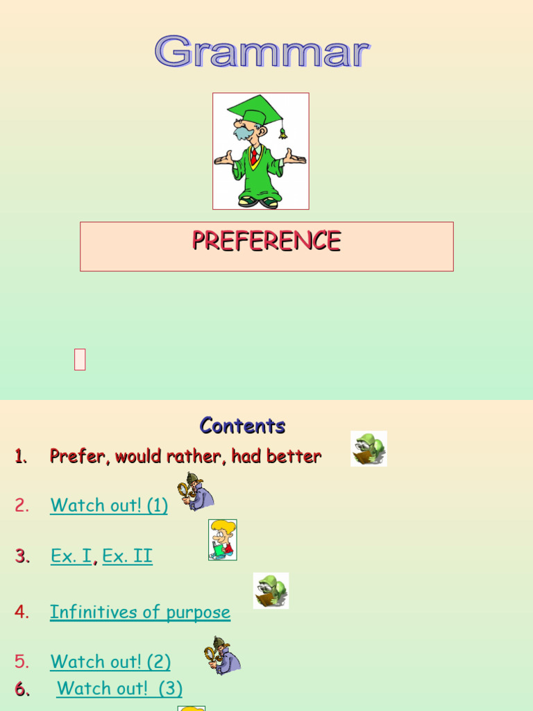 English Preference Expressions Guide | PDF | Language Arts & Discipline ...