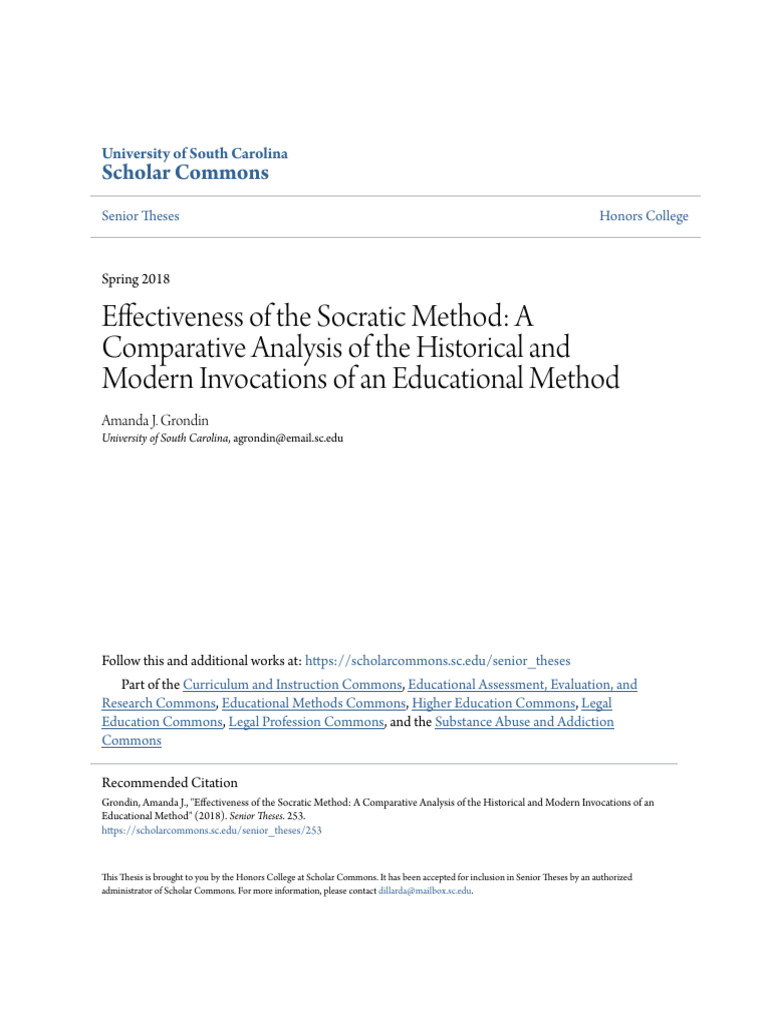 Socratic Method Effectiveness Analysis | PDF | Socrates | Plato
