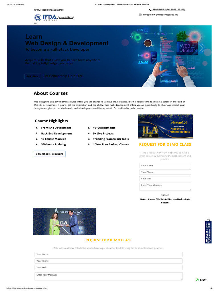 Web Development Course at IFDA Delhi | PDF | World Wide Web | Internet ...