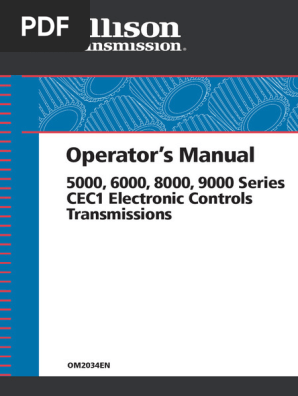 Allison 5000 6000 8000 9000 Series | PDF | Clutch | Manual