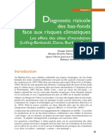 Iagnostic Rizicole Des Bas-Fonds Face Aux Risques Climatiques