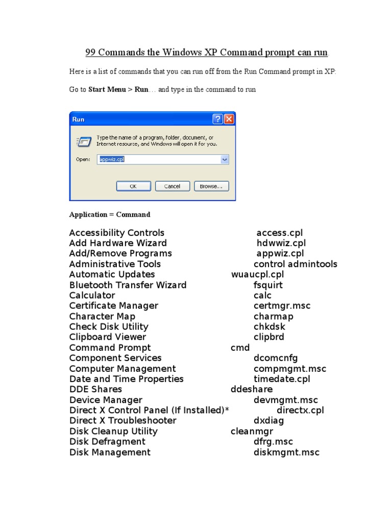 156 Comandos Para Windows Xp Microsoft Windows Windows How To Guide