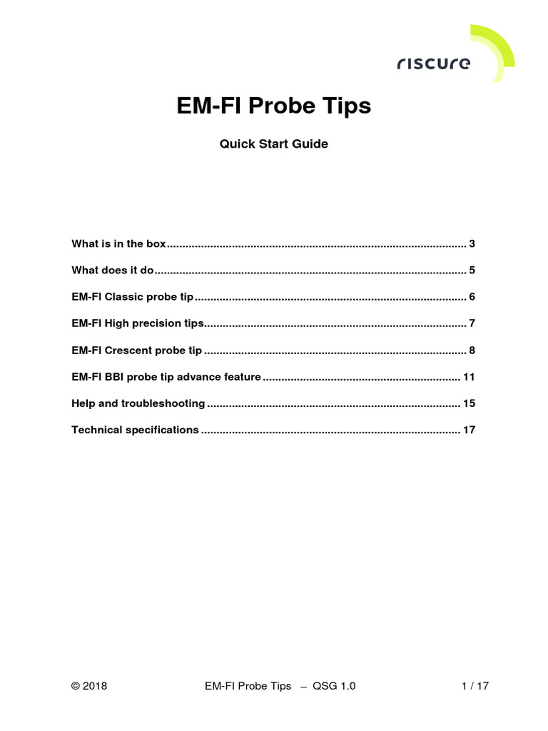 EM-FI Probe Tips-QSG | PDF