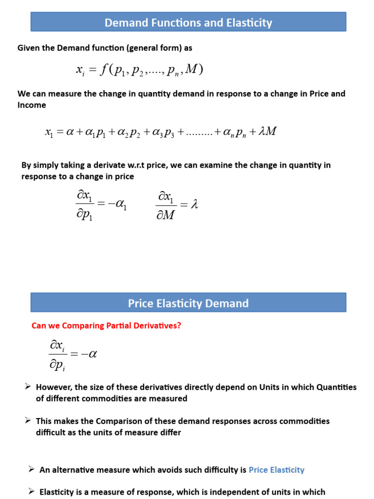 M P P P F X: Demand Functions and Elasticity | PDF | Price Elasticity ...