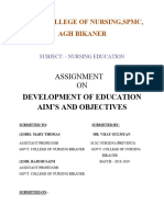 Development of Educational Aim & Objectives