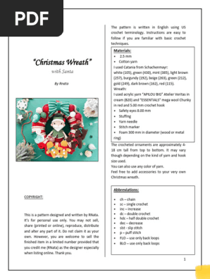 Rnata  Christmas Wreath with Santa