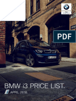 BMW I3 PRICE LIST