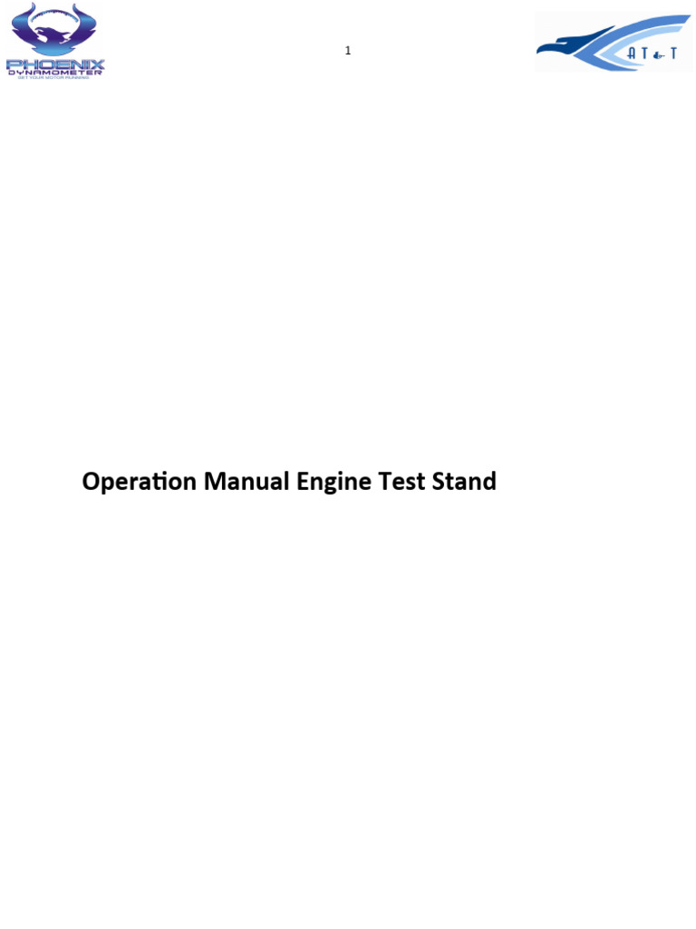 Operation Manual Engine Test Bench | PDF | Throttle | Mechanical ...