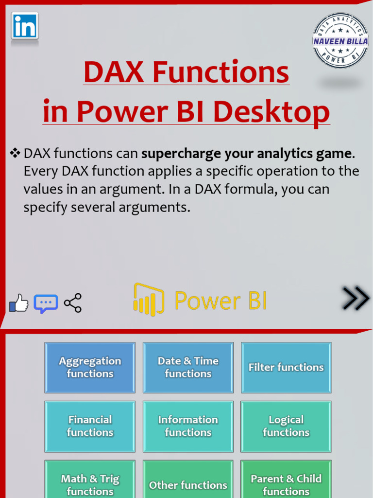 DAX Functions in Power BI | PDF | Function (Mathematics) | Bond Duration