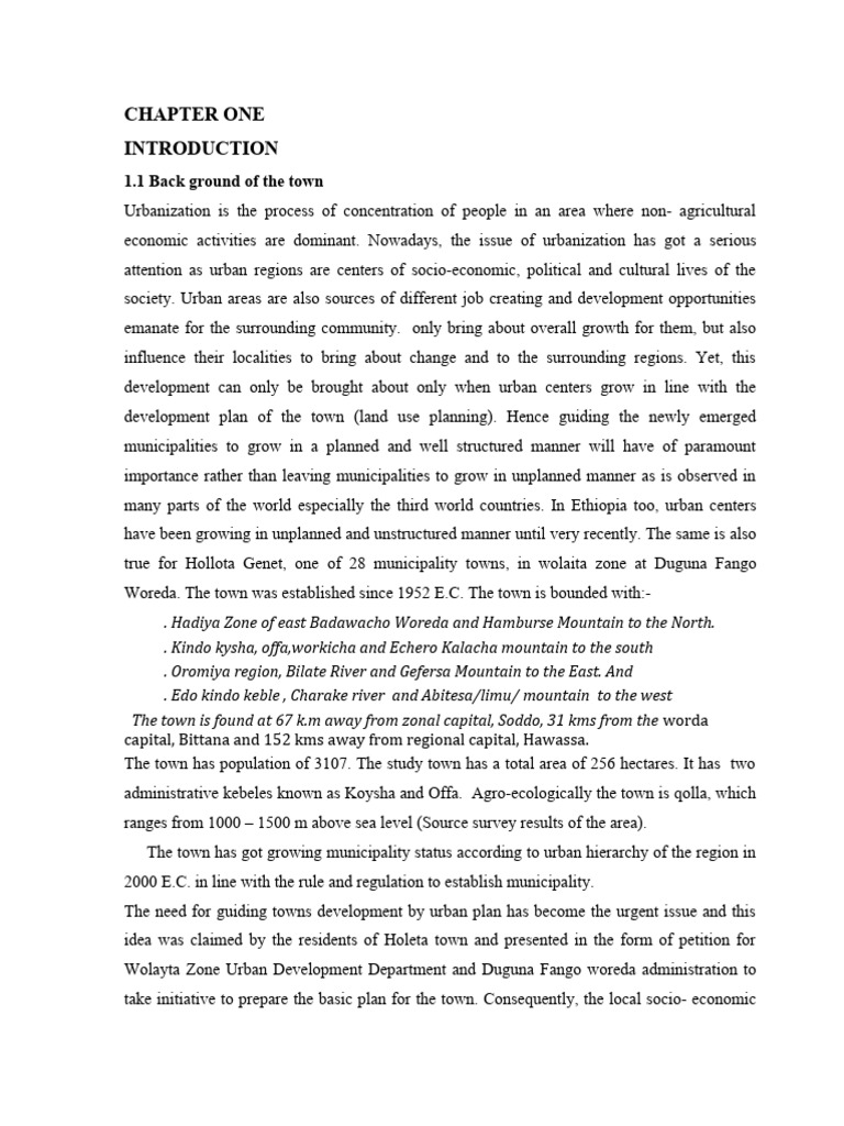 Urban Planning for Holeta Genet Town | PDF | Agriculture | Soil