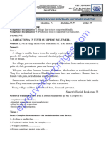 Anglais 5eme, Deuxieme Devoir Du Premier Semestre 2022-2023 Ceg L'entente