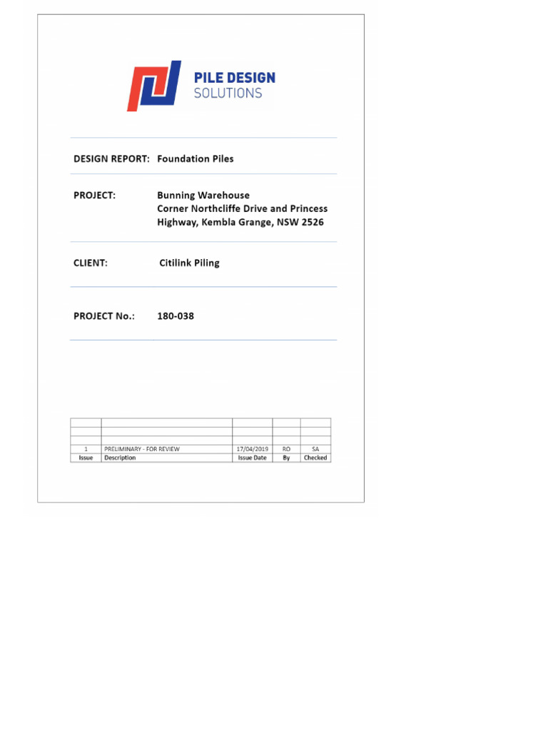 180-038 - Foundation Pile Design Report - Issue 1.pdf - TOAZ - INFO | PDF