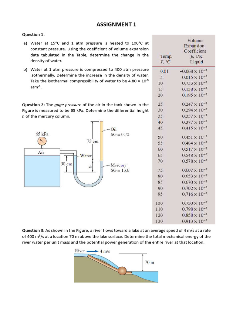 Water Density and Energy Calculations | PDF | Home & Garden | Science ...