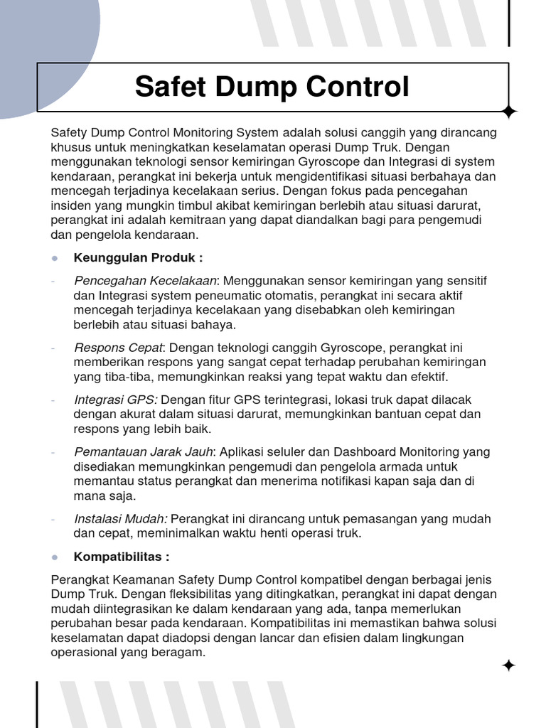 Sistem Pemantauan Dump Truk Aman | PDF | Teknologi & Rekayasa