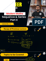 Modern Maths 03 Sequence & Series Part II (Misc.) Class Notes MBA Pioneer 2023 PDF
