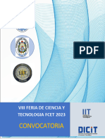 Convocatoria Viii Feria de Ciecia y Tecnologia Fcet 2023