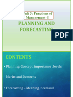 Unit 3 FOM Plannning and Forecasting