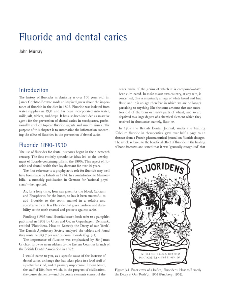 Fluoride and Dental Caries - Prevention Textbook | PDF | Tooth Enamel ...