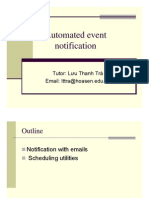 Automated Event Automated Event Notification: Tutor: Lưu Thanh Trà at Email: Lttra@hoasen - Edu.vn