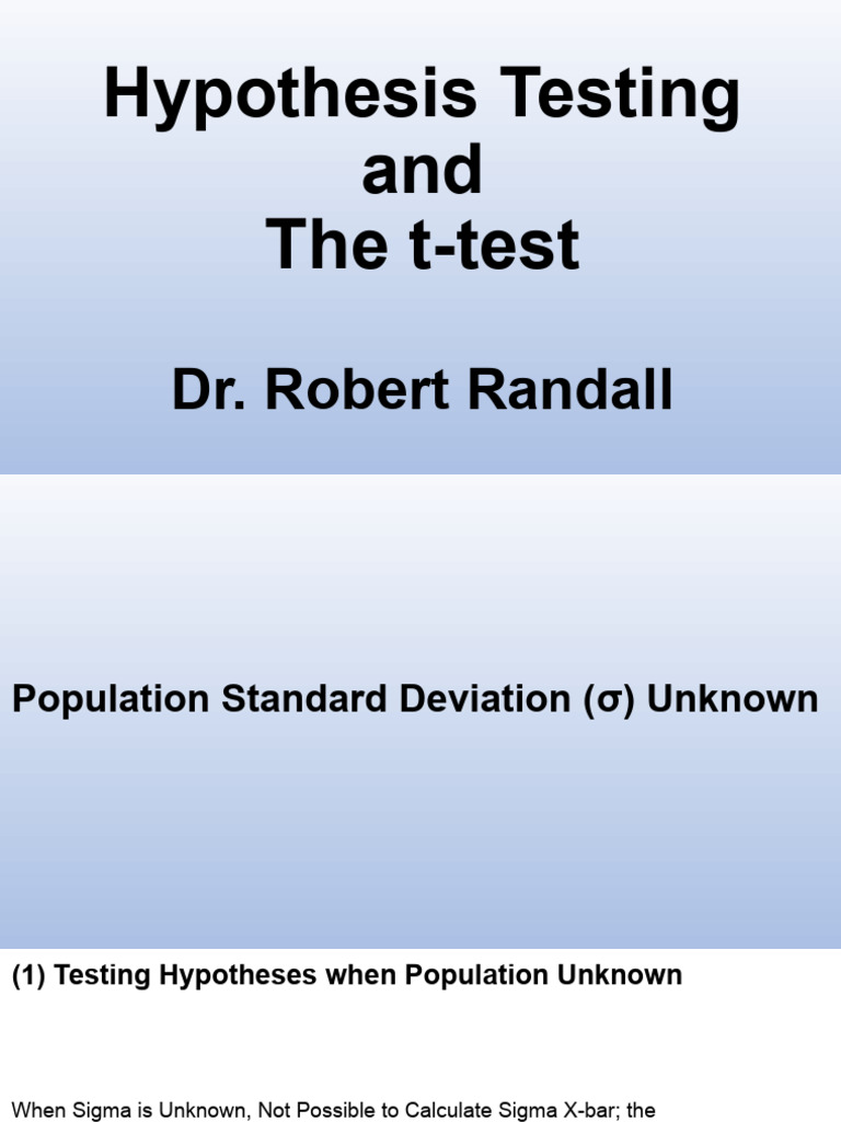 7c T-Test | PDF | Standard Deviation | Student's T Test