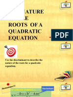 Nature of The Roots of Quadratic Equations