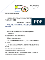 Information de L'examen A1 El Pipita PDF