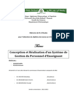 Systeme de Gestion Du Personnel D Enseignant