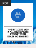 Top 3 Mistakes To Avoid in PEEL Paragraphs For Secondary School English and Humanities