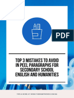Top 3 Mistakes To Avoid in PEEL Paragraphs For Secondary School English and Humanities