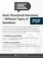 Semi Structured Interviews Different Types of Questions