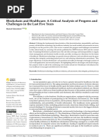 Blockchain and Healthcare: A Critical Analysis of Progress and Challenges in The Last Five Years