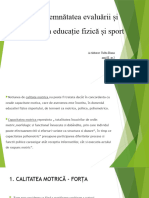 Rolul Și Însemnătatea Evaluării Și Măsurării În Educație Fizică Și Sport