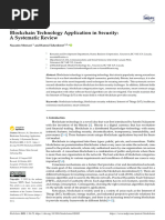 Blockchain Technology Application in Security: A Systematic Review