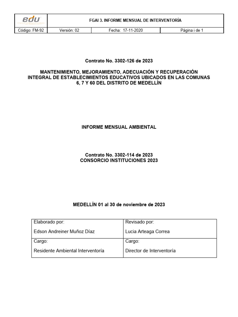 Fm 92 informe mensual interventor a fgai3 comuna 60 noviembre pdf