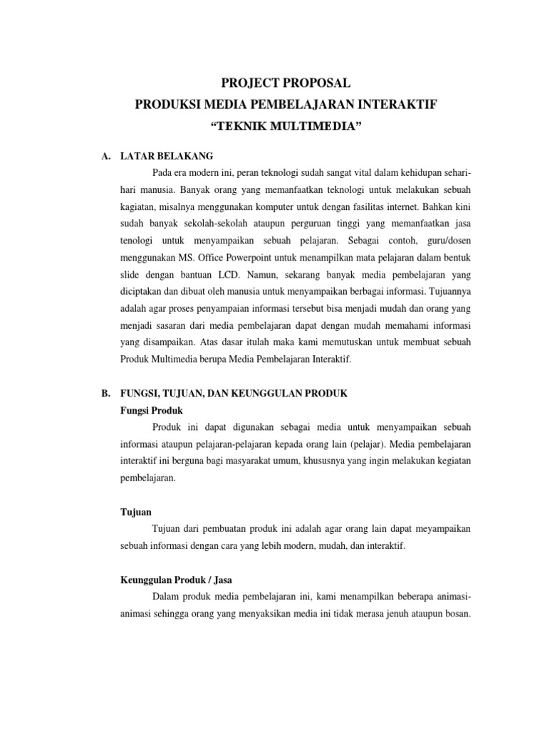 Project Proposal Multimedia Pembelajaran Interaktif