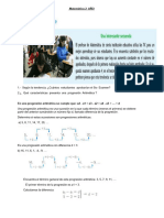 Saberes Previos de Progresiones Aritmeticas