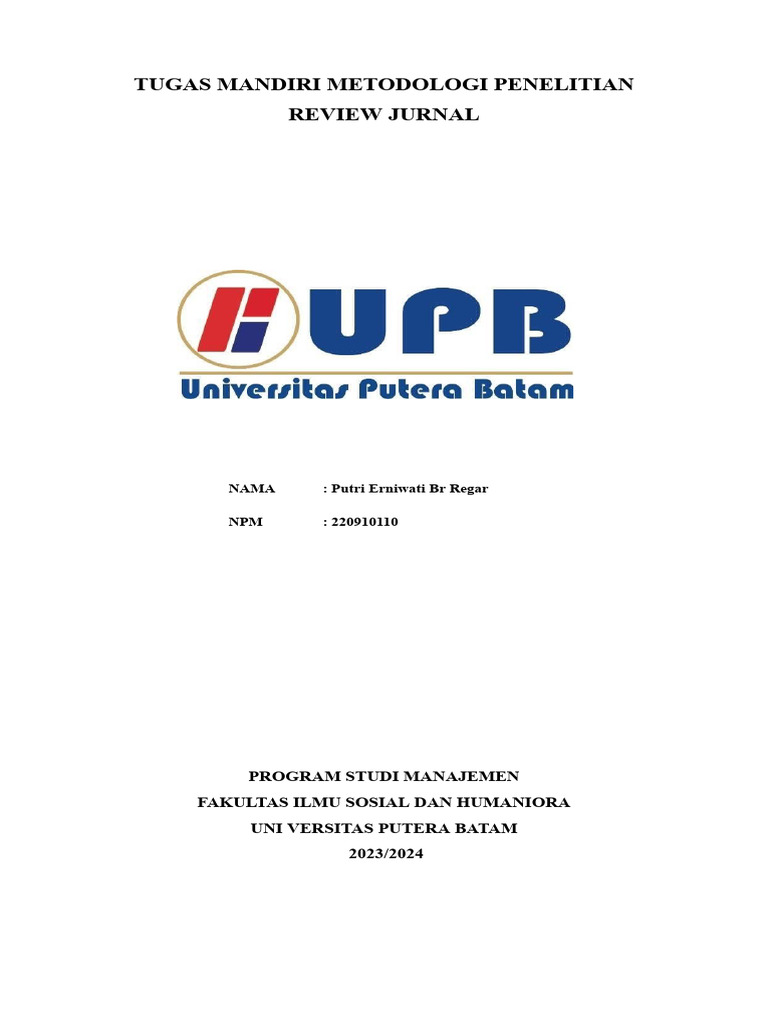Review 15 Jurnal Metodologi Penelitian | PDF | Karier & Perkembangan | Seni