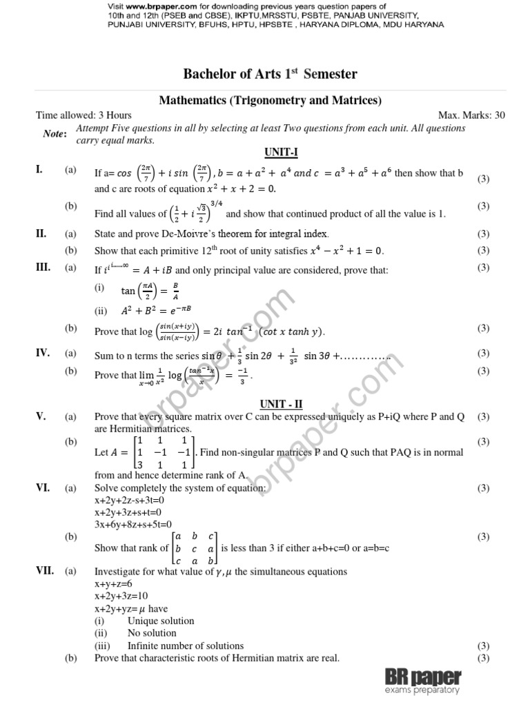 math-tm-1st-dec2019-pdf-matrix-mathematics-mathematical-physics