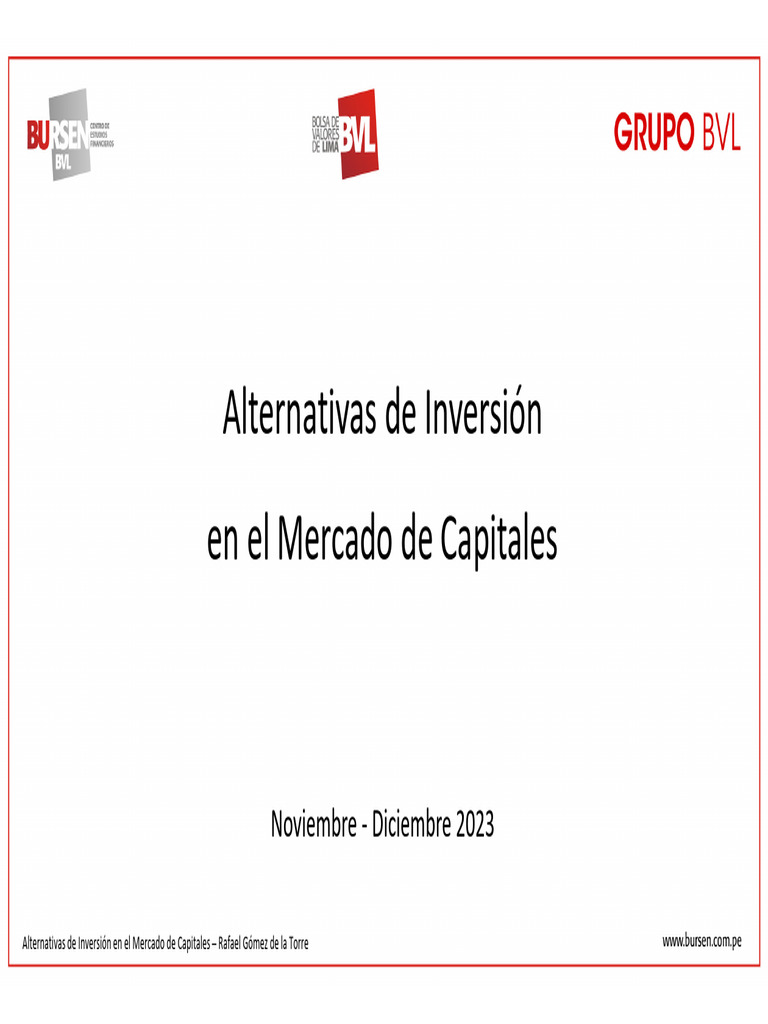 Inversiones en el Mercado de Capitales | PDF | Bolsa | Bolsa de Valores