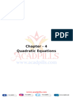 Chapter 4 Quadratic Equations