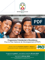 Programme Présidentiel D'excellence Du PND (PPEP) - 2019