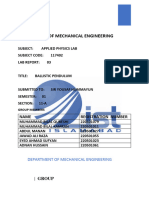Ballistic Pendulum Lab 3