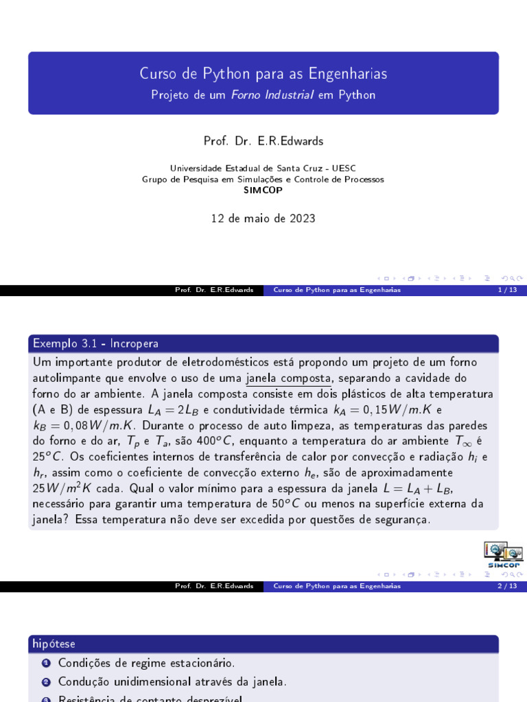 Projeto de Forno em Python | PDF | Forno | Calor