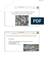 Tema 6. Operaciones Biológicas para El Tratamiento de Aguas Residuales