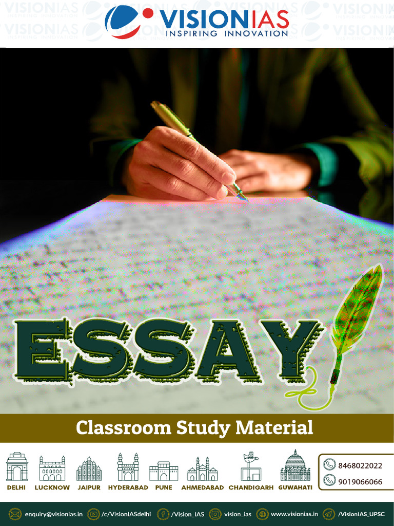 Vision IAS Value Added Material Essay PDF