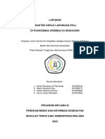 Cover Laporan PKL PKM Ardimulyo PDF