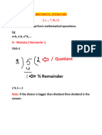 21-7-23 Arithmetic Operators in C - II