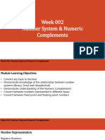 Week 2 - Number System Numeric Complements
